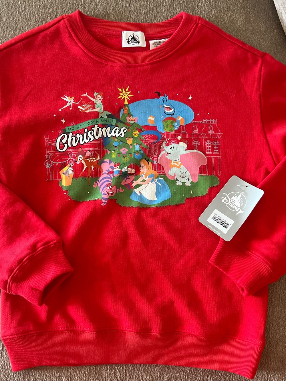 NEW Disney Red Kids Christmas Character Graphic Sweatshirt